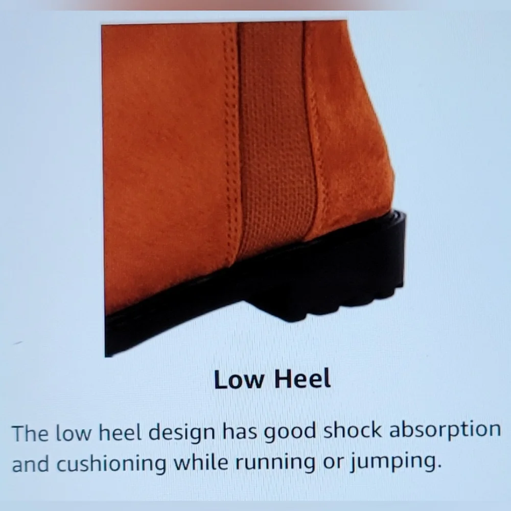 NIB FAUX SUEDE CHELSEA BOOTS CHUNKY LOW HEEL BACK ZIP RIDING BOOTS GIRLS…